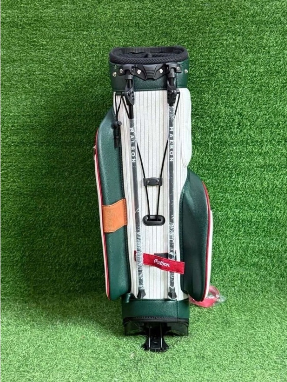 Malbon Coca-Cola White & Red Golf Stand Bag - Picture 3 of 7